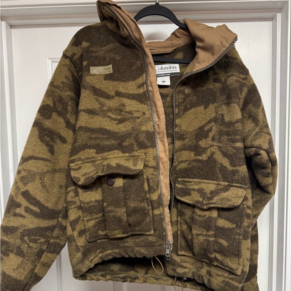 Columbia wool camo jacket